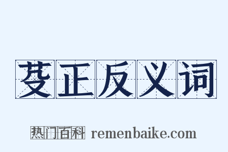 芟正反义词是什么意思的图片